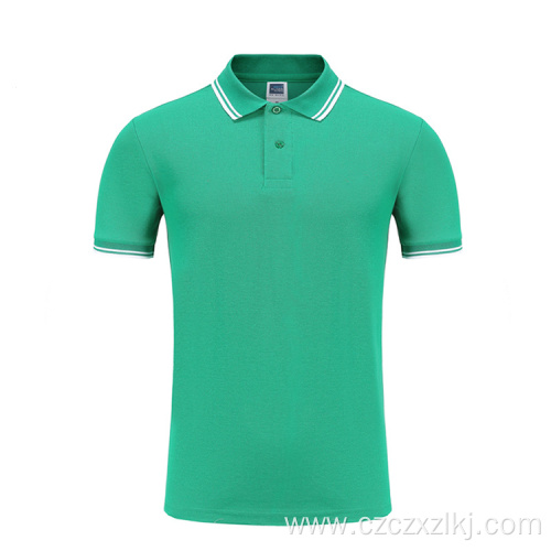 Men's Poly Cotton Short Sleeve Simple Polo Shirt